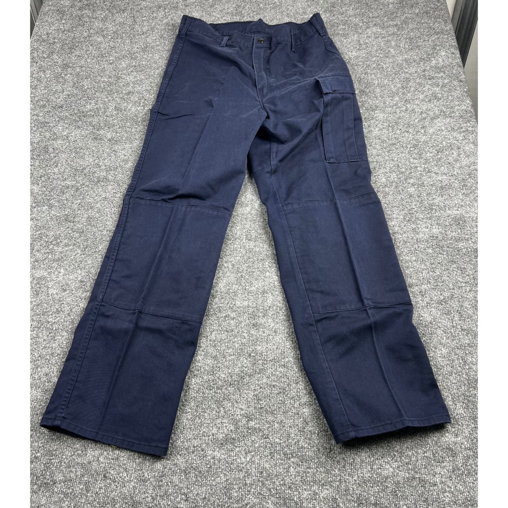 Rubin Brothers US Navy Flight Deck Trousers 36R Flame Resistant Blue Cargo Pants